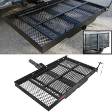 Load image into Gallery viewer, HECASA Folding Carrier Hitch Scooter and Wheelchair Carrier 500lbs Mounted Cargo Rack with Loading Ramp
