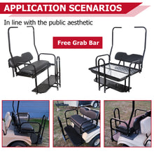 Load image into Gallery viewer, HECASA Rear Golf Cart Seat for 1982-2000.5 Club Car DS Flip Folding Rear Back Seat Kit W/ Grab Bar &amp; Roof Support