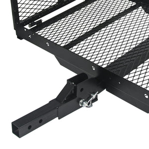 HECASA Folding Carrier Hitch Scooter and Wheelchair Carrier 500lbs Mounted Cargo Rack with Loading Ramp