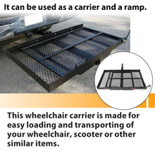 Load image into Gallery viewer, HECASA Folding Carrier Hitch Scooter and Wheelchair Carrier 500lbs Mounted Cargo Rack with Loading Ramp