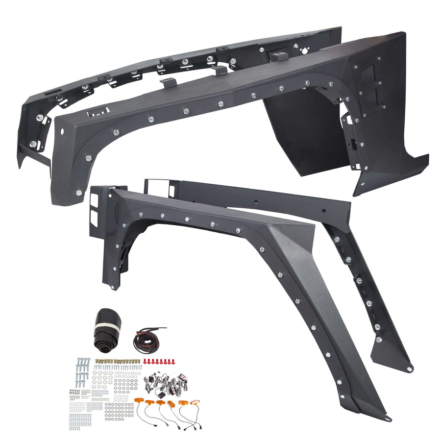 07-18 Jeep Wrangler JK Body Armor Front+Rear Fender Flare