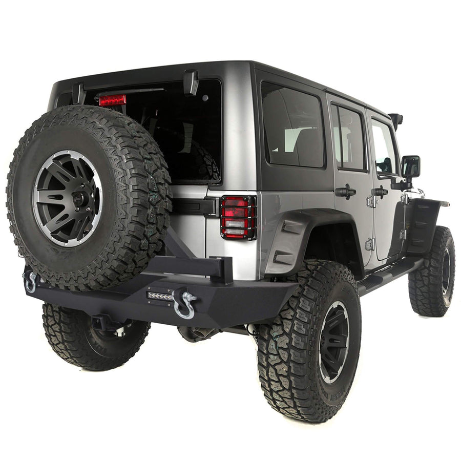 07-18 Jeep Wrangler JK Textured Black Rear Bumper