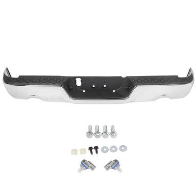 09-2018 Dodge RAM 1500 Complete Steel Chrome Black Rear Step Bumper family photo