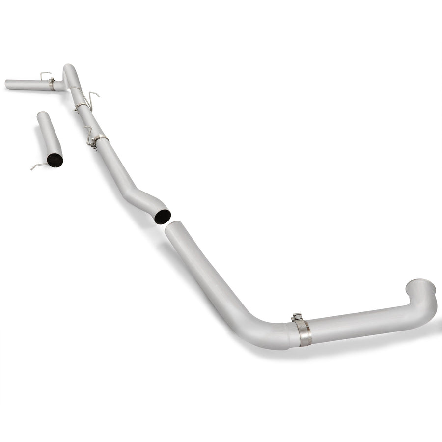 YIKATOO® 4 Inches Silvery 409 Stainless Steel Exhaust pipes For 2003-2007 Ford F-250 & F-350 6.0L Powerstroke-junior