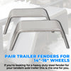 HECASA Pair Trailer Boat Fenders 32"L x 9"W x 13"H for 14" 15" 16" Wheels Square Steel