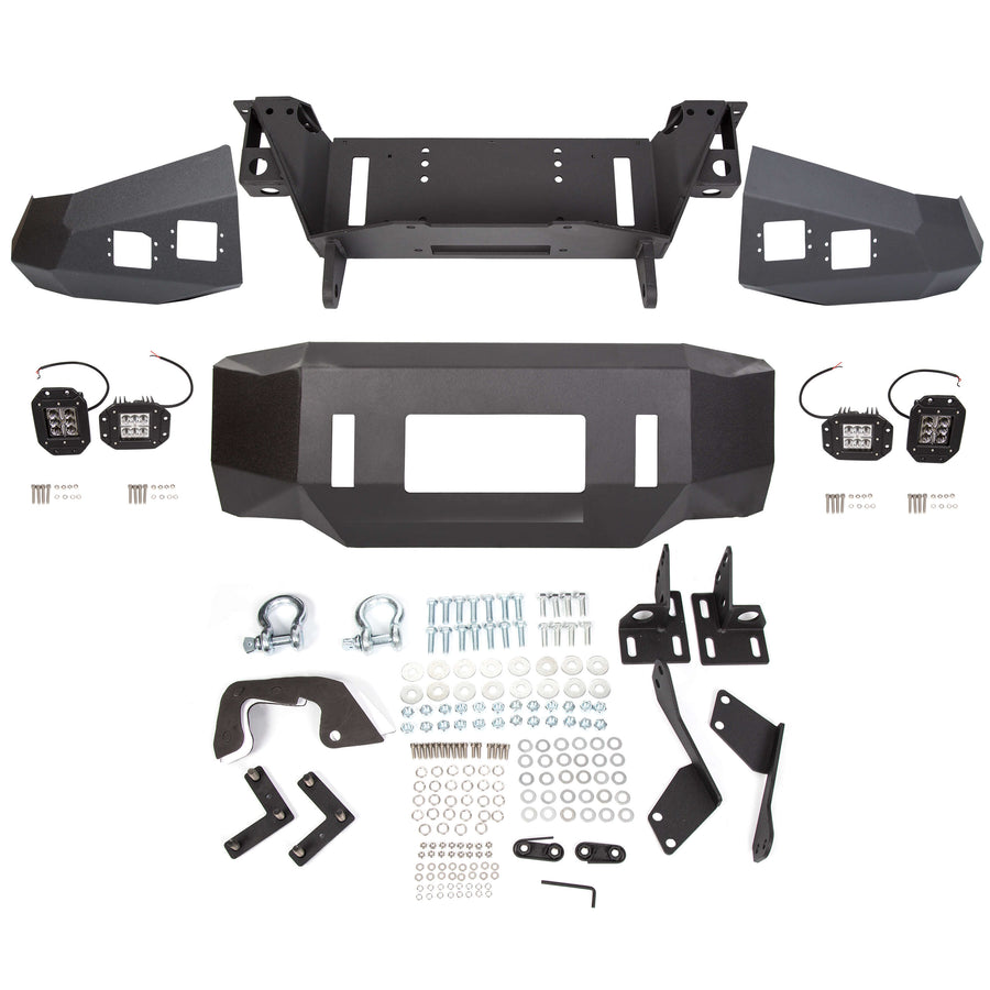 YIKATOO® Offroad Front Bumper for 2007-2013 Toyota Tundra,Steel Winch Black Powder -  junior