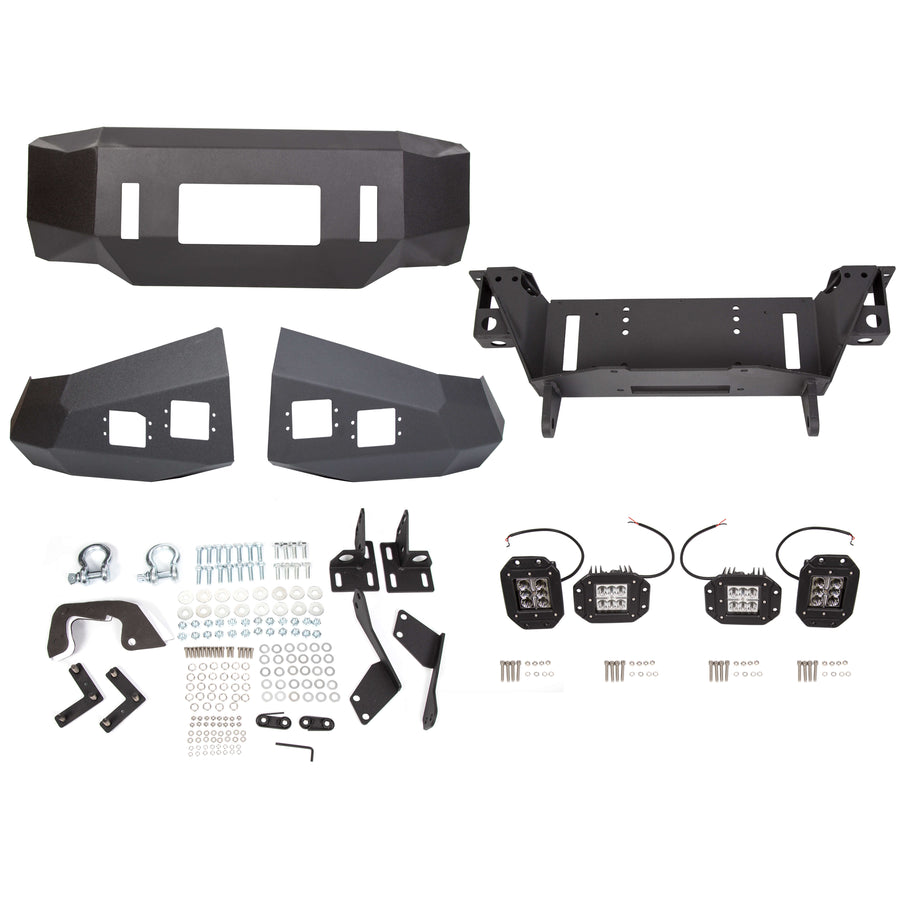 YIKATOO® Offroad Front Bumper for 2007-2013 Toyota Tundra,Steel Winch Black Powder -  junior