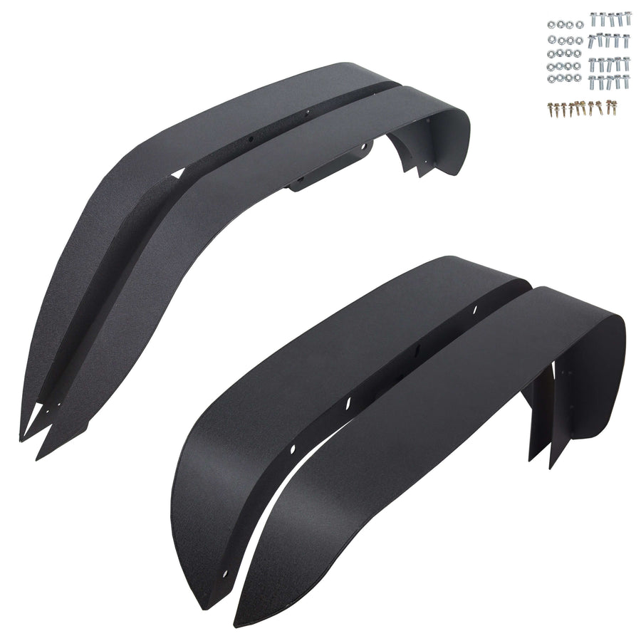 2007-2018 Jeep Wrangler JK 4PCS Textured Steel Flat Fender Flares