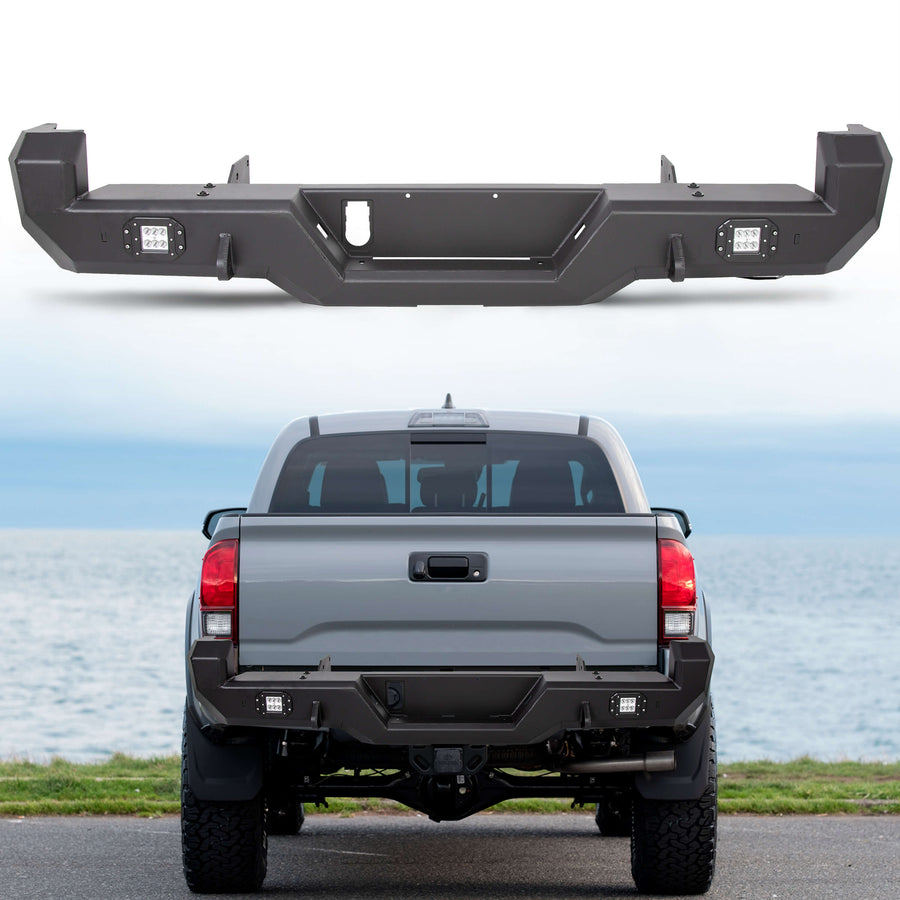 2016-2020 Toyota Tacoma Black Rear Bumper