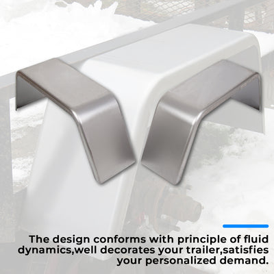 HECASA Pair Trailer Boat Fenders 32"L x 9"W x 13"H for 14" 15" 16" Wheels Square Steel