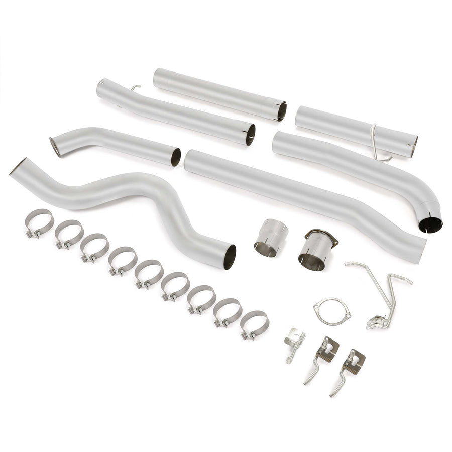 YIKATOO® 4 Inches Silvery 409 Stainless Steel Exhaust pipes For 2003-2007 Ford F-250 & F-350 6.0L Powerstroke-junior