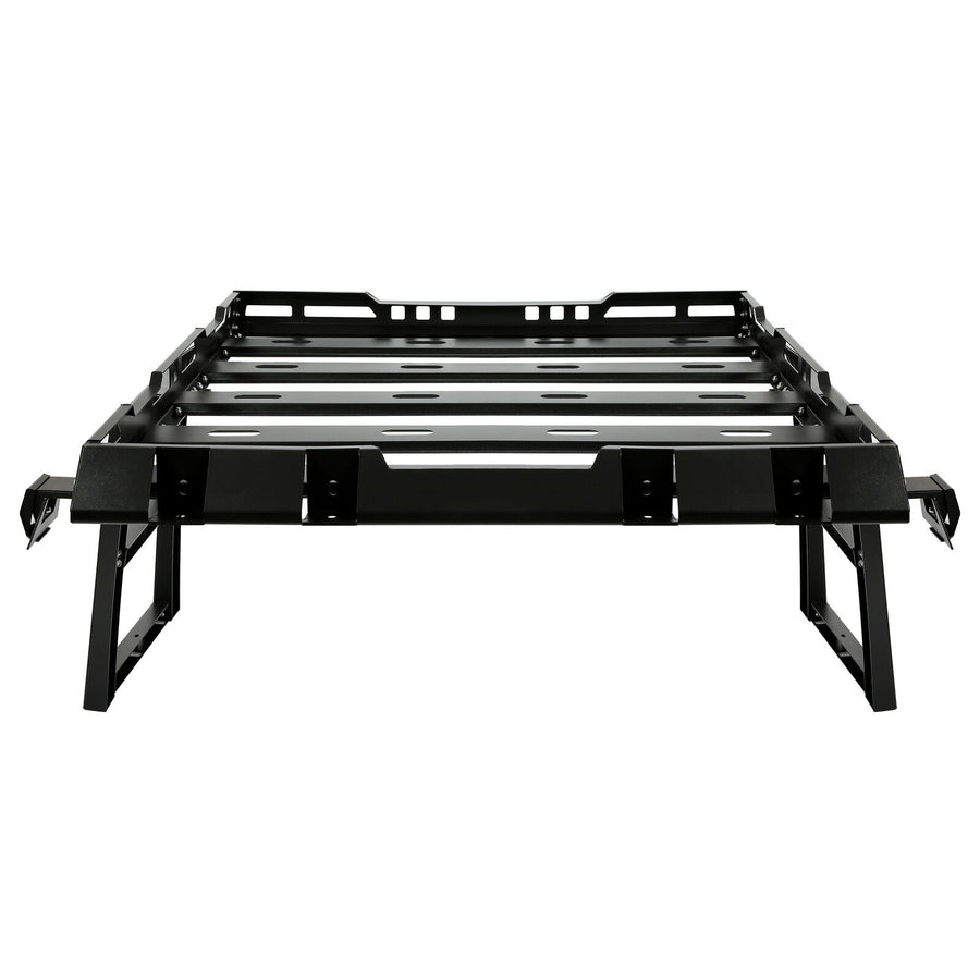 YIKATOO® Roof Rack with Side Ladders and Black Luggage Carrier for 2007-2018 Jeep Wrangler JK-junior