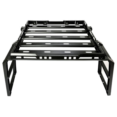 YIKATOO® Roof Rack with Side Ladders and Black Luggage Carrier for 2007-2018 Jeep Wrangler JK-junior