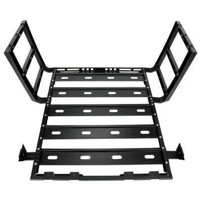 YIKATOO® Roof Rack with Side Ladders and Black Luggage Carrier for 2007-2018 Jeep Wrangler JK-junior
