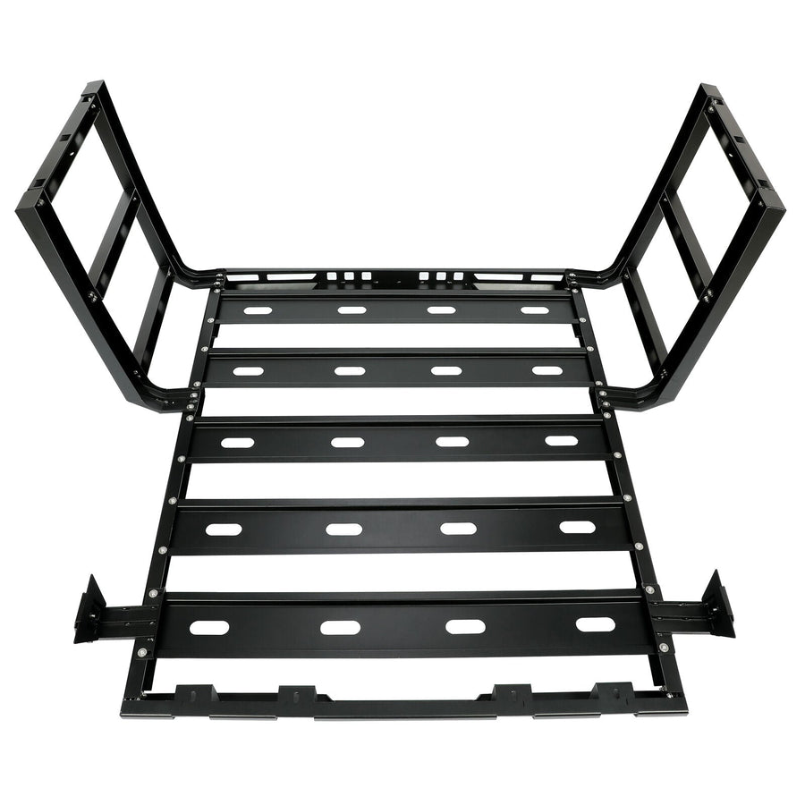 YIKATOO® Roof Rack with Side Ladders and Black Luggage Carrier for 2007-2018 Jeep Wrangler JK-junior