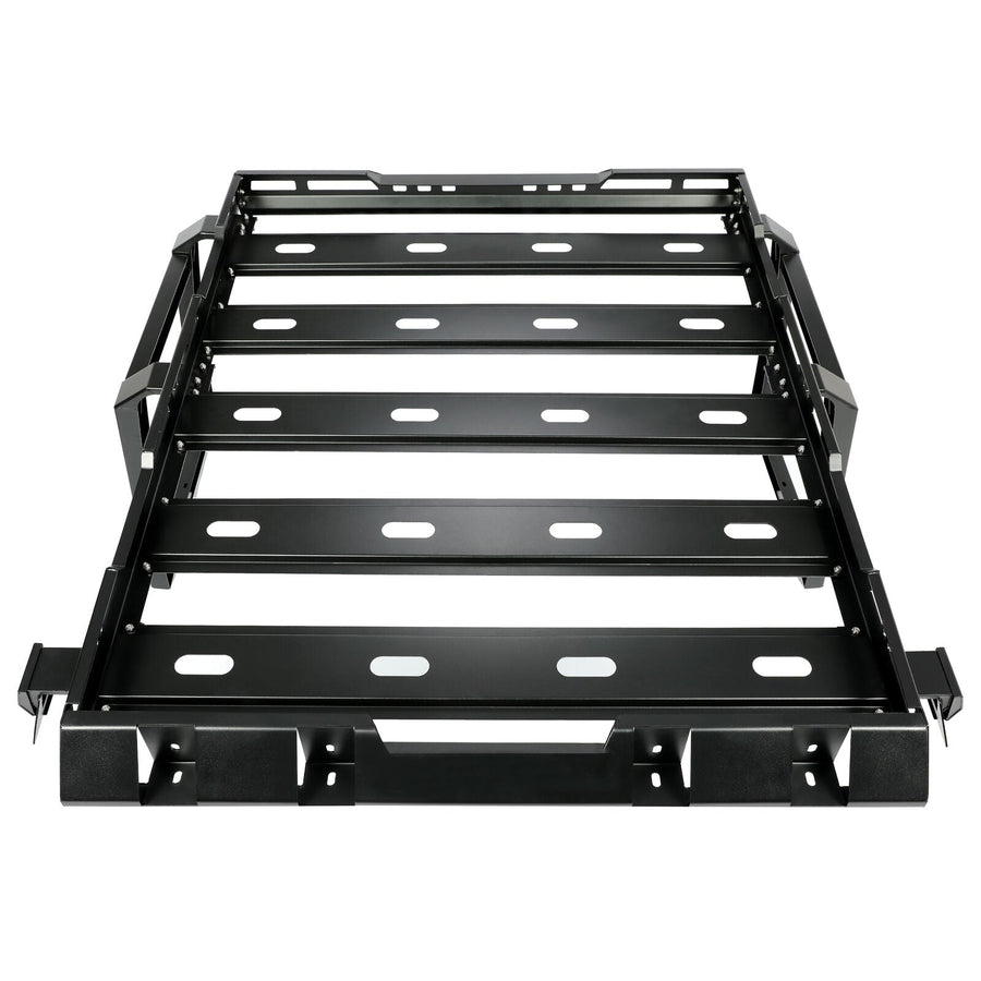 YIKATOO® Roof Rack with Side Ladders and Black Luggage Carrier for 2007-2018 Jeep Wrangler JK-junior