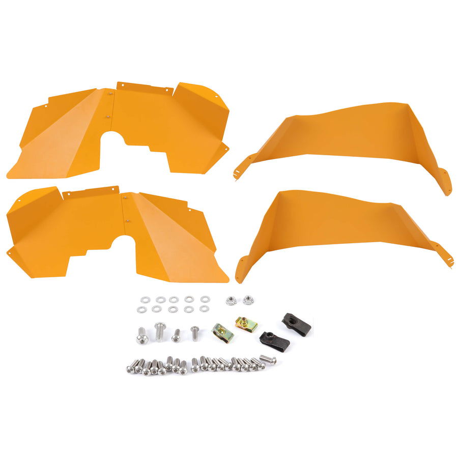 YIKATOO® Front & Rear Inner Fender Liners Sheet Compatible with 2007-2018 Jeep Wrangler JK Yellow Splash Guards High Strength Simple Style -junior