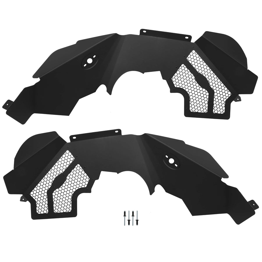 YIKATOO® Solid Aluminum Front Inner Fender Liner Flares For 2007-2018 Jeep Wrangler JK -junior