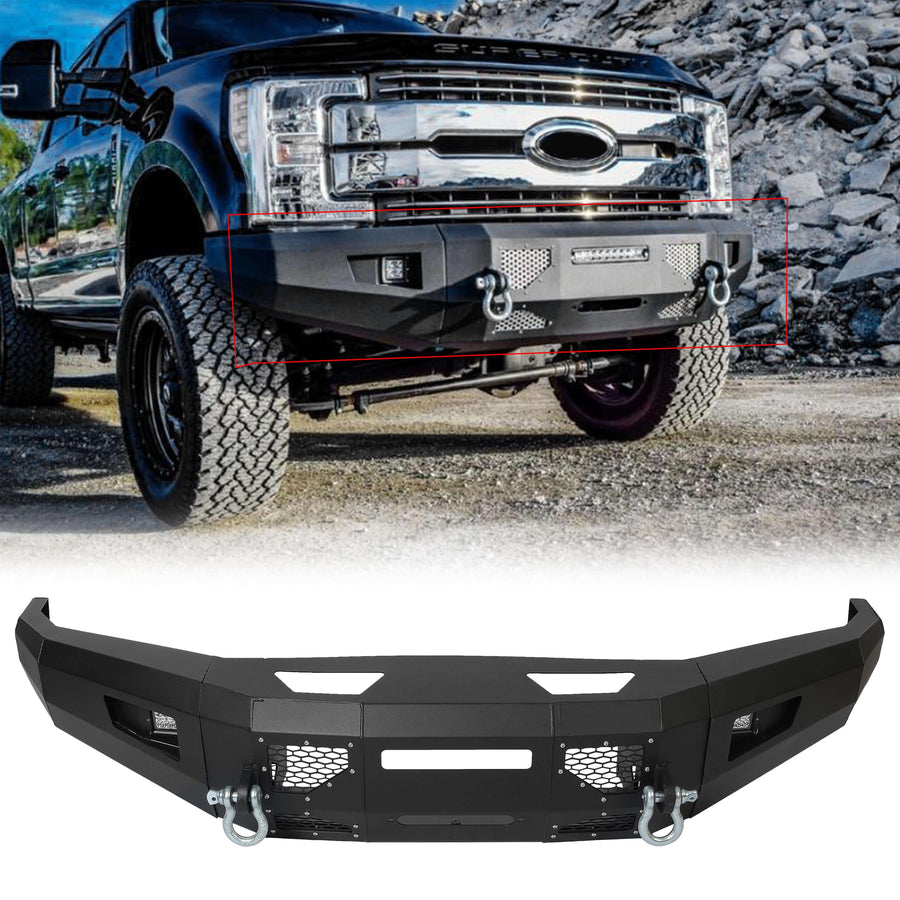YIKATOO® Steel Front Bumper for 2017-2019 Ford F-250 F-350 F-450 - junior