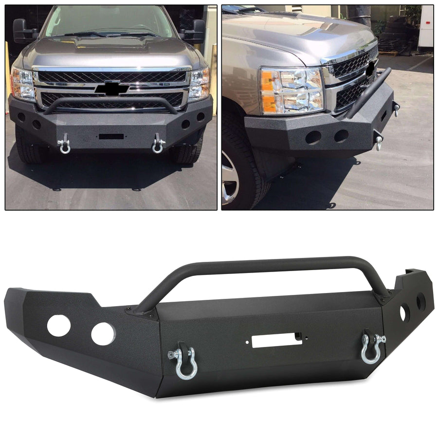YIKATOO® Steel Front Bumper for 2011-2014 Chevy Silverado 2500 3500HD - junior