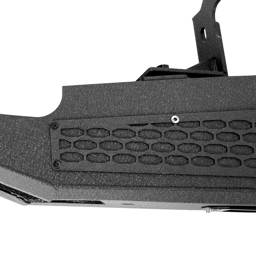 YIKATOO® Heavy-Duty Rear Bumper Black For Chevy Silverado and GMC Sierra 1500 2007-2018 -junior