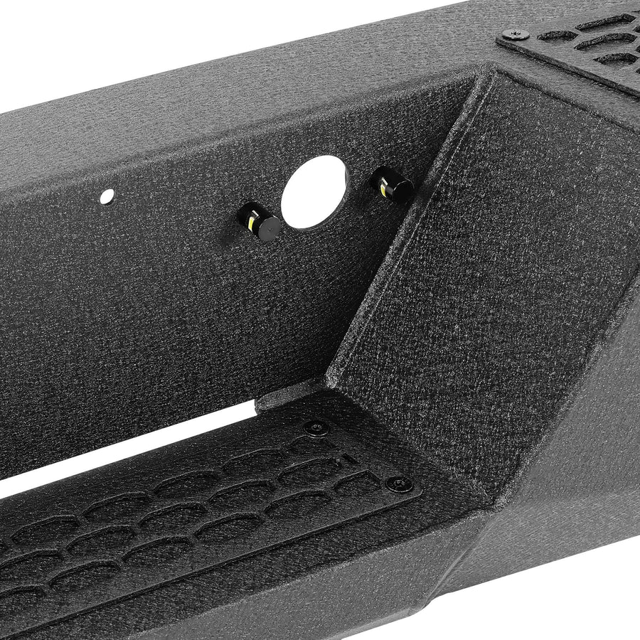 YIKATOO® Heavy-Duty Rear Bumper Black For Chevy Silverado and GMC Sierra 1500 2007-2018 -junior