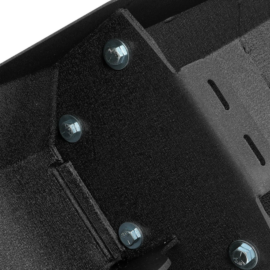 YIKATOO® Modular Black Front Bumper for 1992-1996 Ford F-150 F-250 F-350,3-Piece Steel Base -  junior