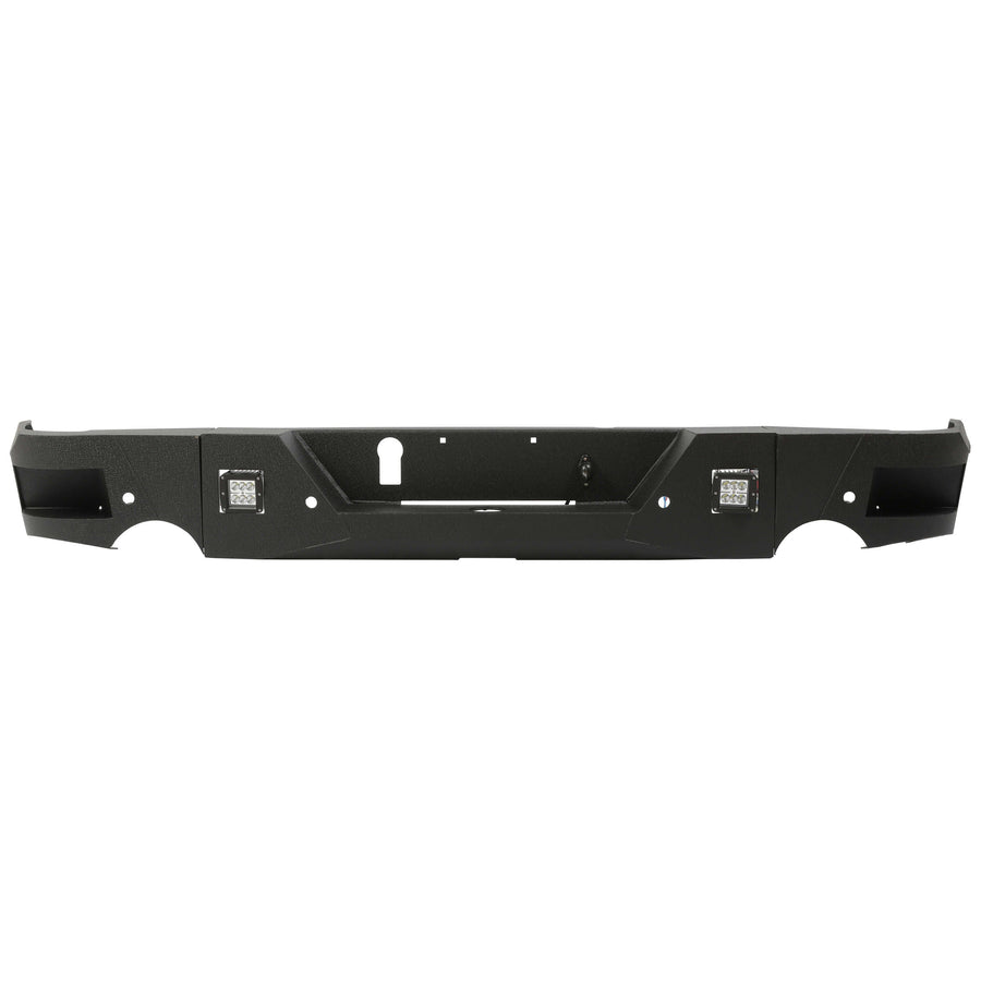 YIKATOO® Truck Black Steel Rear Bumper for 2009-2018 Dodge Ram 1500,Face Bar Guard Step - junior