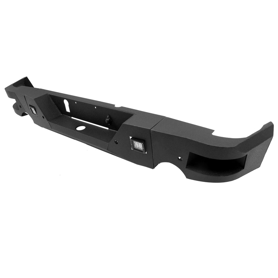 YIKATOO® Truck Black Steel Rear Bumper for 2009-2018 Dodge Ram 1500,Face Bar Guard Step - junior