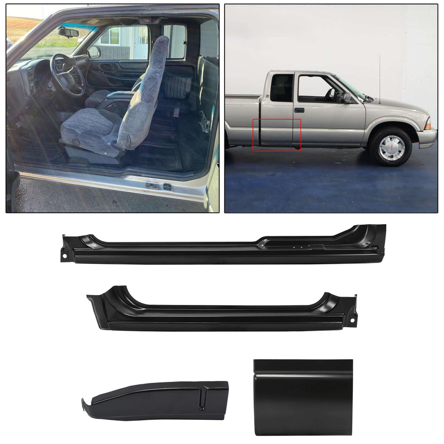 YIKATOO® Rocker Panels & Cab Corners For 1994-2004 Chevy S10 GMC Sonoma Extended Cab 3D -junior