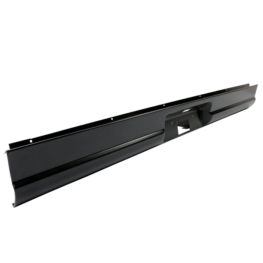 YIKATOO® Steel Rear Roll Pan Bumper W/ License Light Compatible With 1967-1972 Chevy C10 Pickup Fleetside -junior