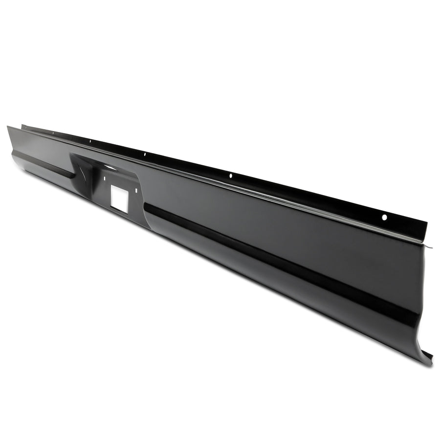 YIKATOO® Steel Rear Roll Pan Bumper W/ License Light Compatible With 1967-1972 Chevy C10 Pickup Fleetside -junior