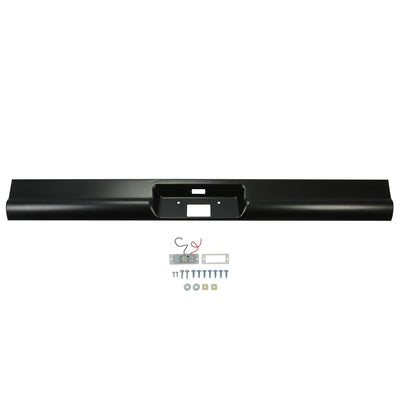 YIKATOO® Steel Rear Roll Pan Bumper W/ License Light Compatible With 1967-1972 Chevy C10 Pickup Fleetside -junior