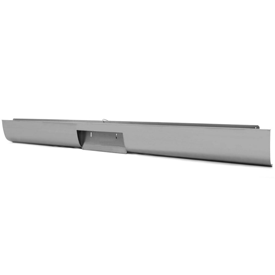 YIKATOO® Steel Roll Pan Rollpan Bumper Compatible with 1967-1972 Ford F100 Fleetside w/License Plate Hole&Light -junior