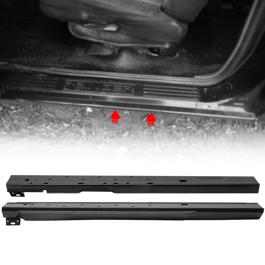 YIKATOO® 1 Pair Black Steel Rocker Panels FOR 1993-2011 Ford Ranger 2 DOOR Extended Cab -junior