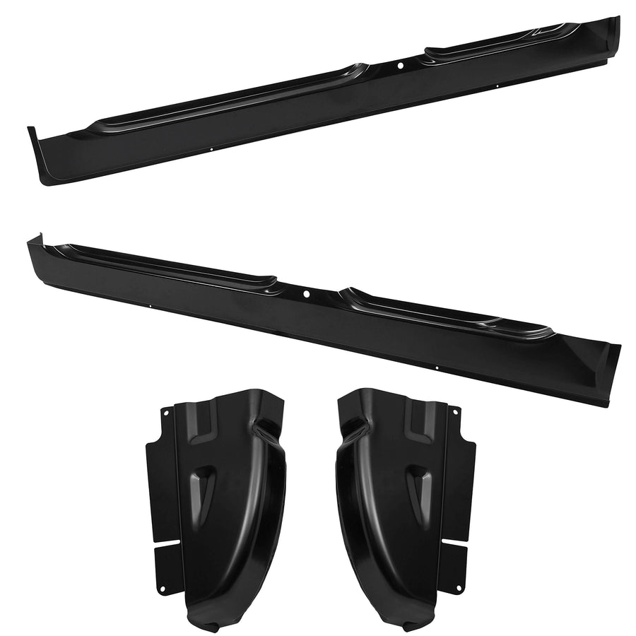 YIKATOO® 4Pcs Quad Cab Rocker Panel & Cab Corner Set OE Style FOR 2002-2009 Dodge Ram -junior