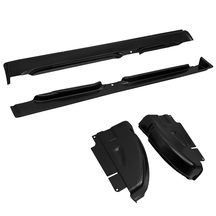 YIKATOO® 4Pcs Quad Cab Rocker Panel & Cab Corner Set OE Style FOR 2002-2009 Dodge Ram -junior