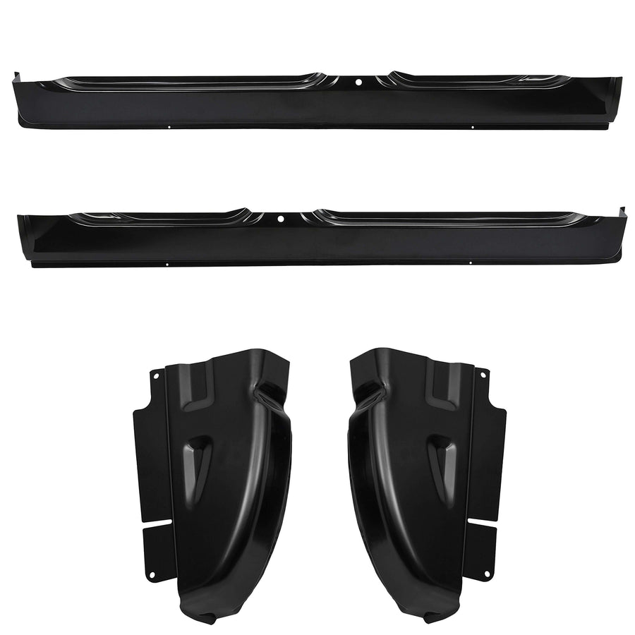 YIKATOO® 4Pcs Quad Cab Rocker Panel & Cab Corner Set OE Style FOR 2002-2009 Dodge Ram -junior