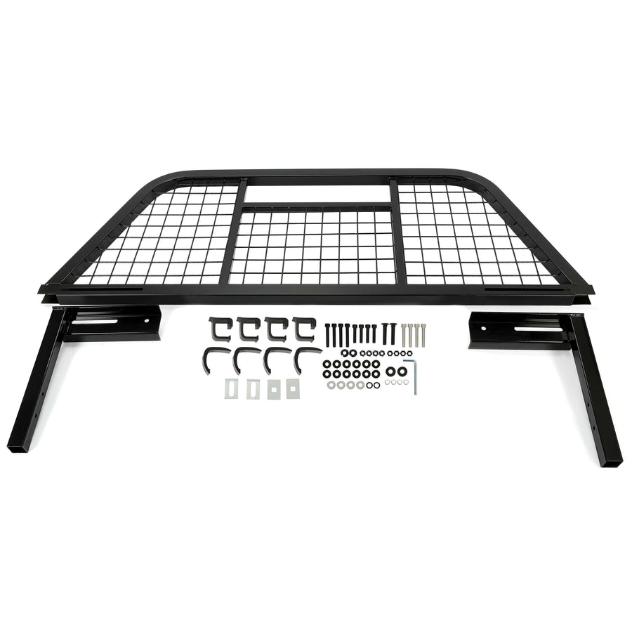 YIKATOO® Universal Design Black Extendable Steel Headache Rack For full-size pickup truck -junior