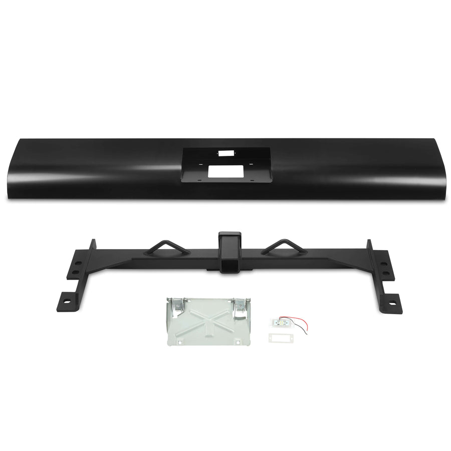 YIKATOO® Roll Pan & Hidden Hitch Kit Compatible with 1999-2006 Silverado & GMC Sierra Pickup Trucks with Light & Flip Down -junior