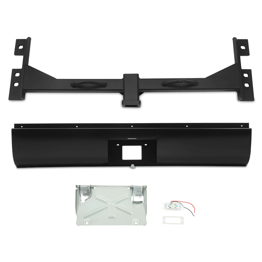 YIKATOO® Roll Pan & Hidden Hitch Kit Compatible with 1999-2006 Silverado & GMC Sierra Pickup Trucks with Light & Flip Down -junior