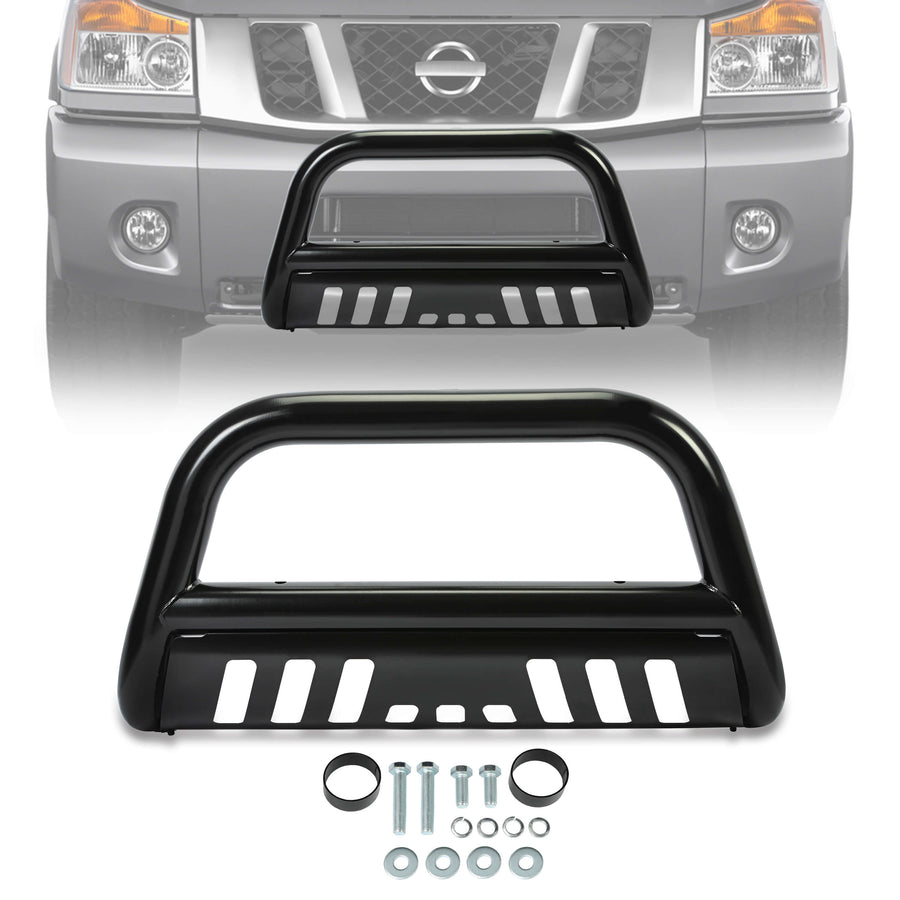 YIKATOO® Bumper Bull Bar Tubing Front Grille Brush Guard Compatible with 2005-2015 Nissan Armada 2004-2015 Nissan Titan -junior