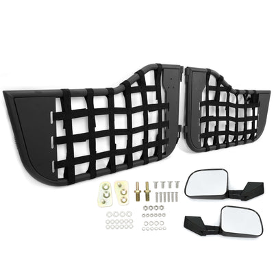 YIKATOO® PAIR(2 Doors) Steel Tubular Trail Door with Side Mirror Fits for Jeep Wrangler CJ7/YJ 1976-1995 -junior