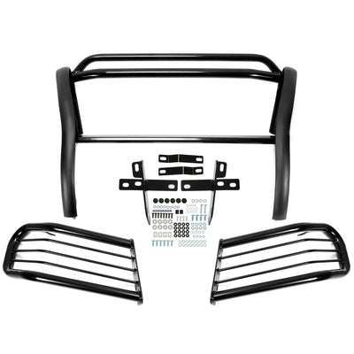 YIKATOO® Grille Guard Front Bumper Brush Guard Compatible with 1999-2004 Grand Cherokee Powder Coated Black Steel -junior
