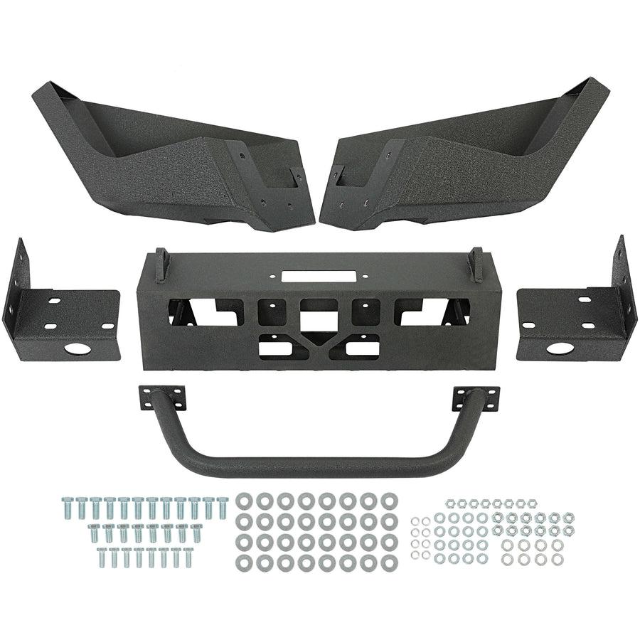 YIKATOO® Front Bumper Textured Black Steel W/ Bull Bar For 1997-2004 Dodge Dakota Durango -junior