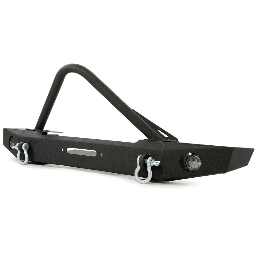 YIKATOO® Front Stinger Bumper Fit 1984-2001 Jeep Cherokee XJ Comanche MJ W/ Winch Plate &Lamp -junior