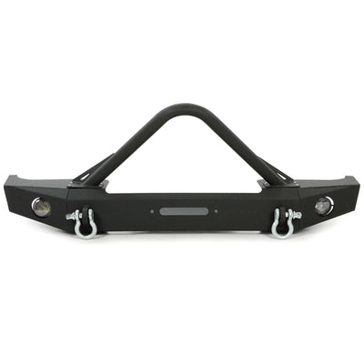 YIKATOO® Front Stinger Bumper Fit 1984-2001 Jeep Cherokee XJ Comanche MJ W/ Winch Plate &Lamp -junior