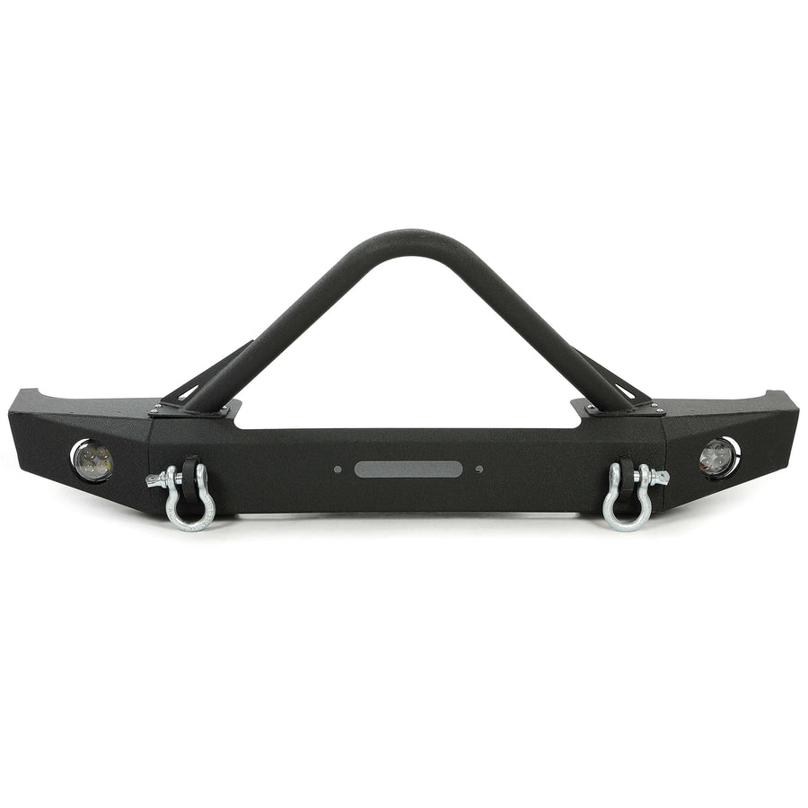 YIKATOO® Front Stinger Bumper Fit 1984-2001 Jeep Cherokee XJ Comanche MJ W/ Winch Plate &Lamp -junior