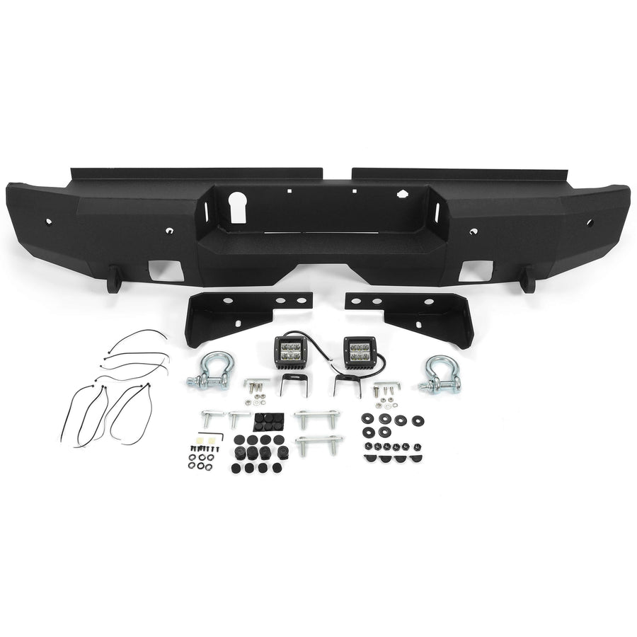 YIKATOO® Rear Bumper Compatible with 2019-2021 Ford Ranger Trucks Textured Black -junior