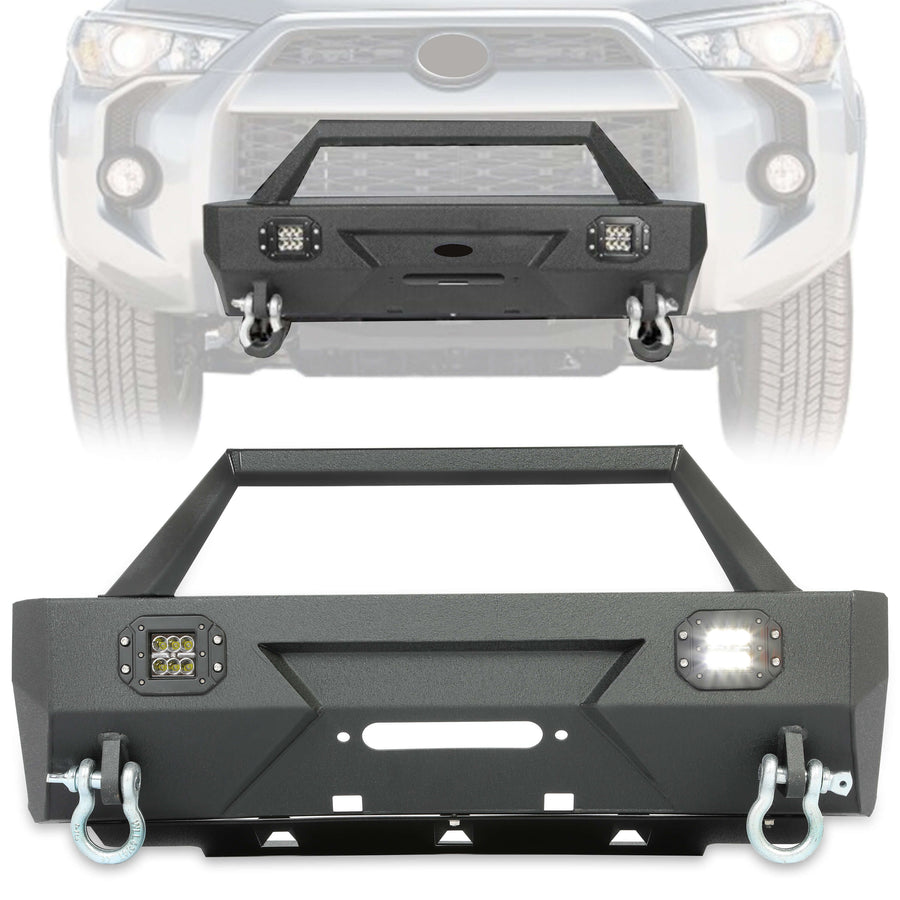YIKATOO® Steel Stubby Front Bumper w/Winch Plate For 2010-2021 Toyota 4Runner 5th Gen -junior